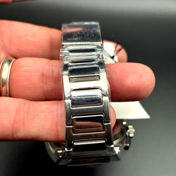 Fossil Mens FS6117 Everett Chronograph 44mm Stainless Steel Turquoise Dial NIBWT - Picture 13 of 17